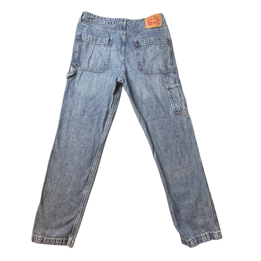 Levi's Carpenter Jeans Mens 33x32 (35x29) Blue Denim Utility Hammer Loop Y2K - Picture 2 of 11